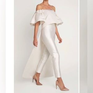 Alexia Maria Dahlia Silk Faille Cape Top